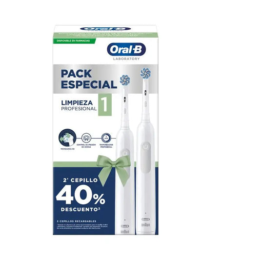 Oral-B Laboratory Pro Clean 1 Escova de dentes eléctrica + 2 pegas