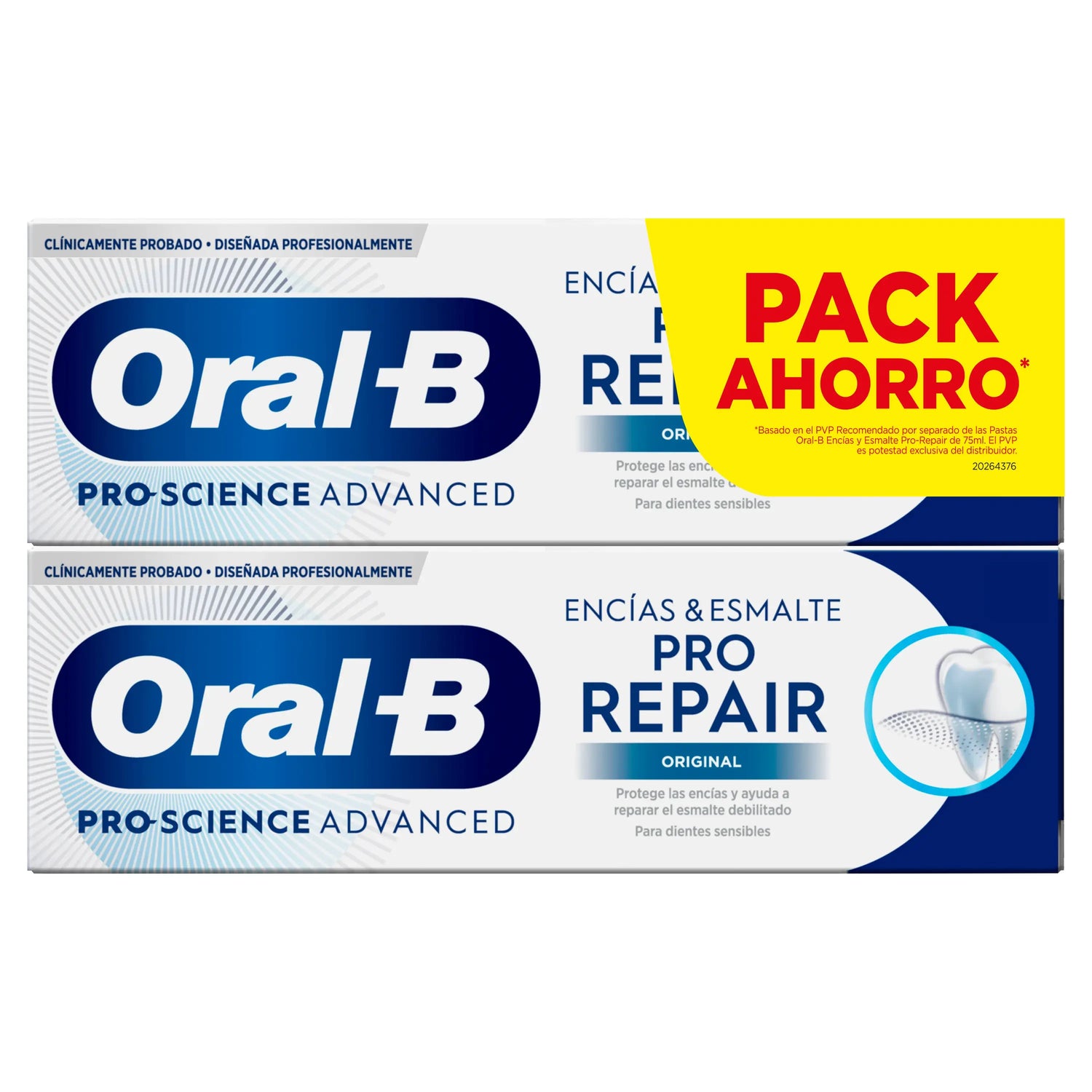 Oral-B Pro-Repair Original Toothpaste Gum & Enamel Pack, 2x75 ml