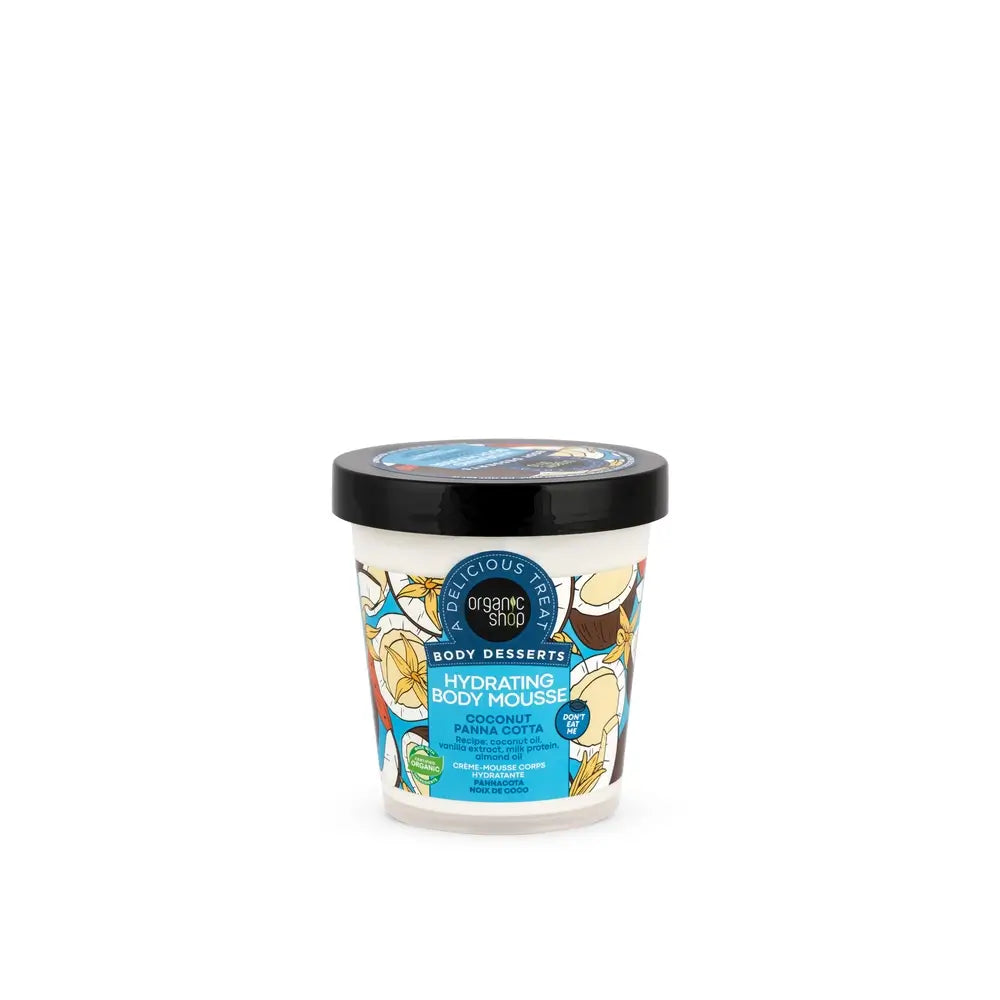Organic Shop Mousse Corporal Hidratante Coco Panna Cotta, 450 Ml