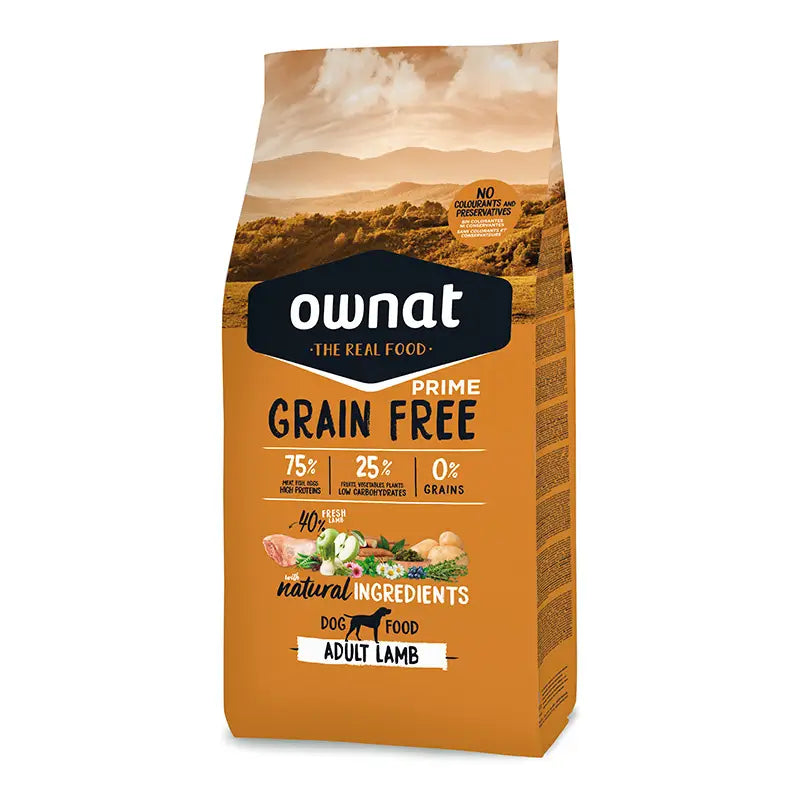 Ownat Grain Free Canine Prime Junior Cordero 3Kg, pienso para perros