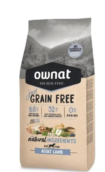 Ownat Just Canine Adult Grain Free Cordero 3Kg , pienso para perros