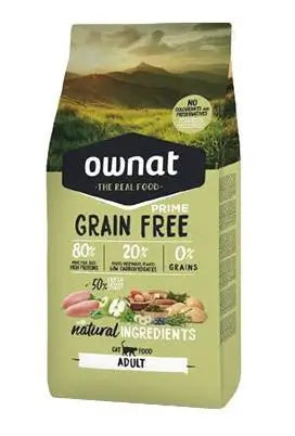 Ownat Prime Feline Adult Grain Free 8Kg, pienso para gatos