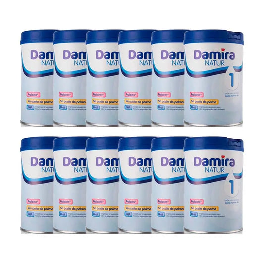 Pack 12 X Damira Natur 1 Leche de Inicio 800 gr