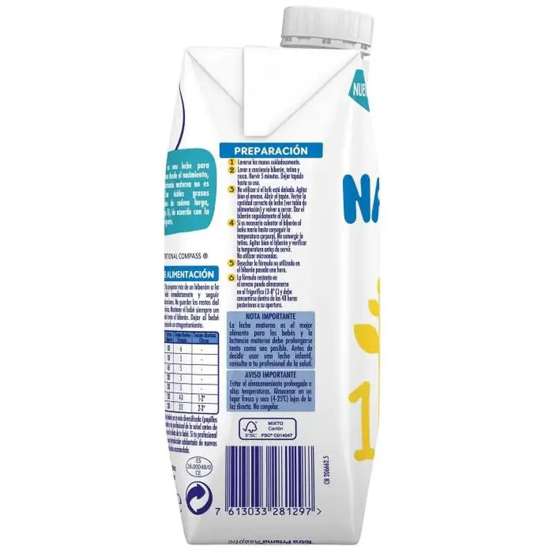 Embalagem 12 X Nestlé Nativa 1 Líquido, 500ml