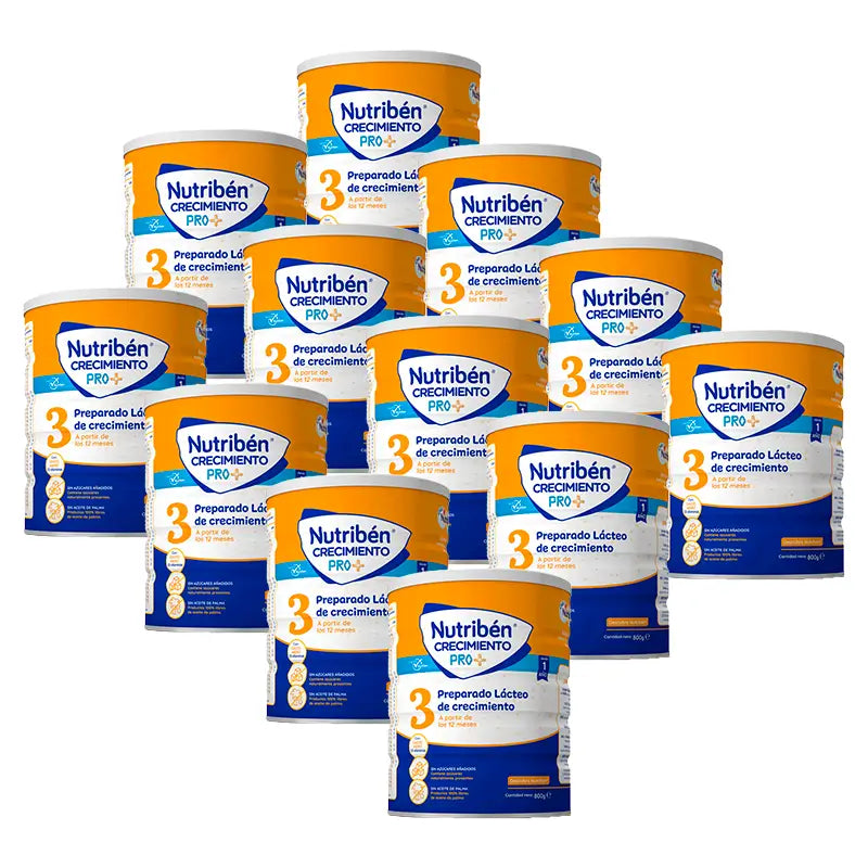 Embalagem 12 X Nutriben Leche Crecimiento Pro+ 3, 800 g