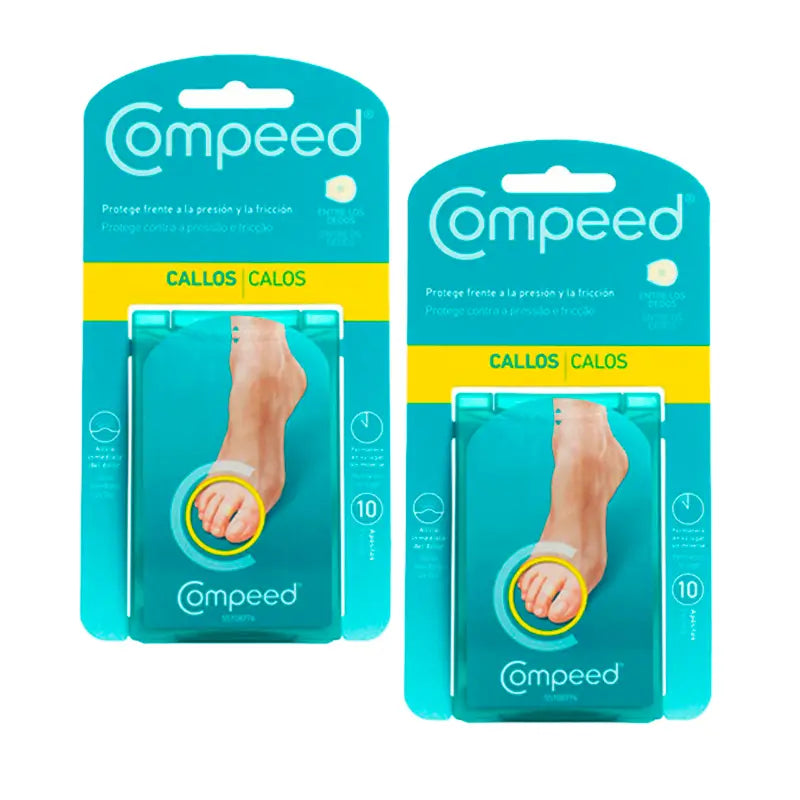 Pack 2 Compeed Callos Apositos Protección Entre Dedos, 2x10 Unidades