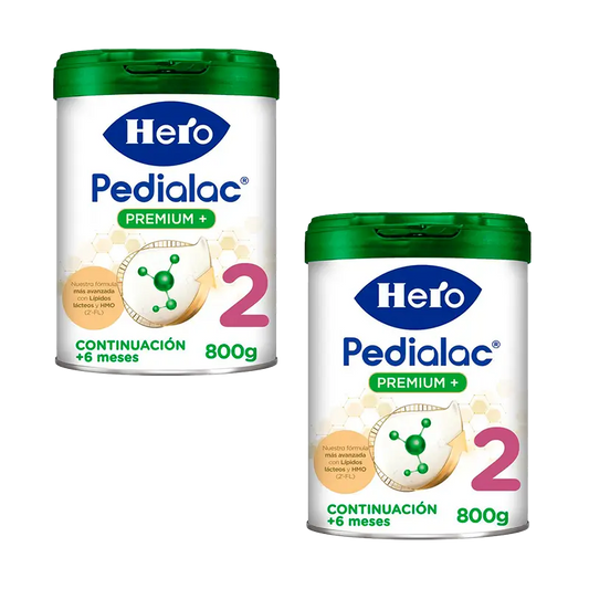 Embalagem 2 X Hero Baby Pedialac Leite 2 Frasco, 800g