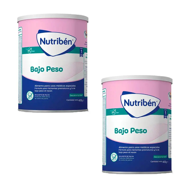 Embalagem 2 X Leite de Baixo Peso Nutriben, 400g