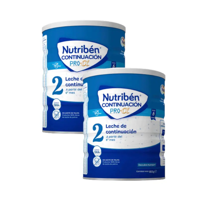 Pack 2 X Nutriben Leche Continuacion Pro-Alfa, 800 gr