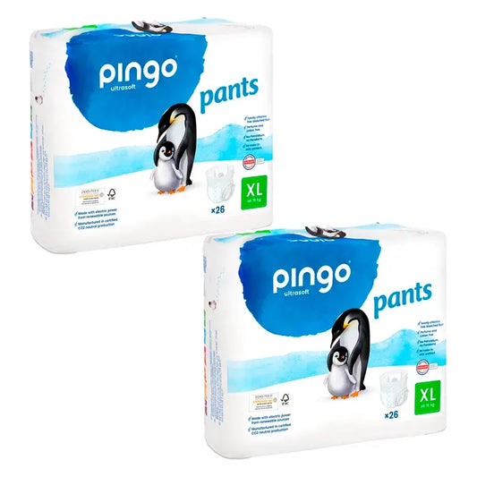 Pingo Pack 2X Fralda Ecológica Tamanho 6, 52 unidades.