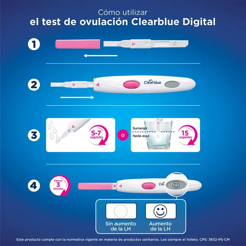 Clearblue Digital Pregnancy Test Pack 3 Testes de Gravidez + 3 Testes de Ovulação 30 Sticks