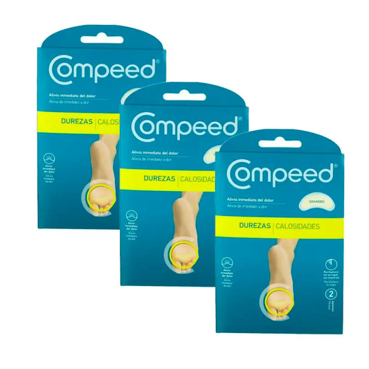 Pack 3 Compeed Apósito Durezas Grande, 3x2 Unidades