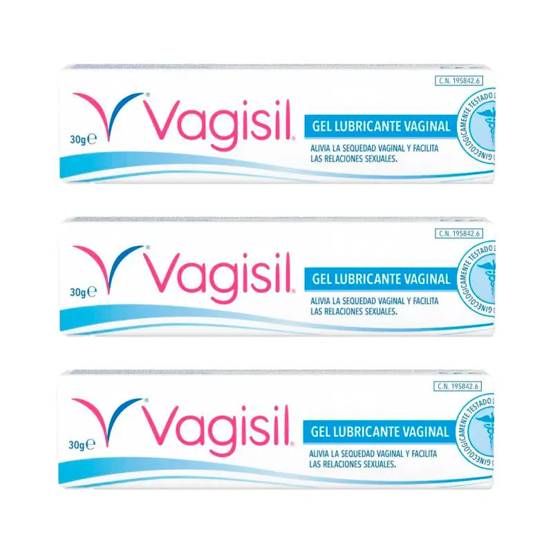 Embalagem 3 Vagisil Gel Lubrificante Vaginal, 30gr