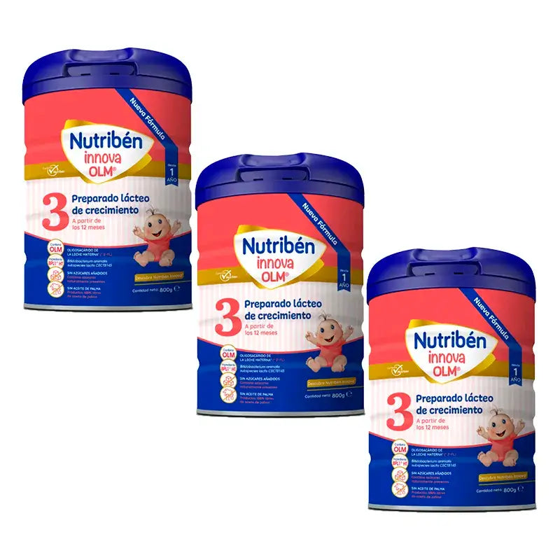 Pack 3 X Leite Nutriben Innova 3 OLM, 800 G