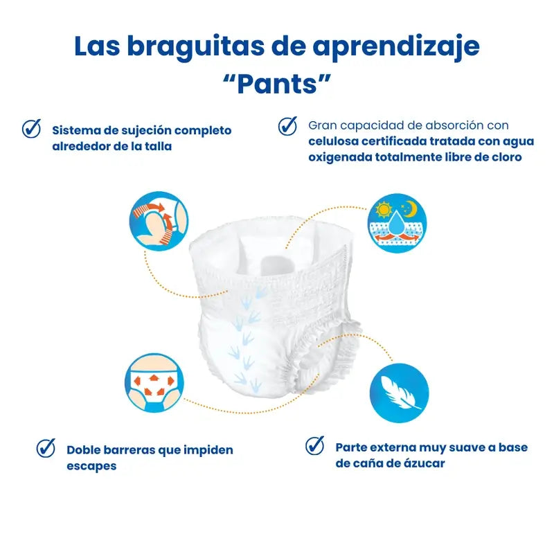 Pingo Pack 3X Cuecas de fraldas orgânicas tamanho 4, 90 unidades.