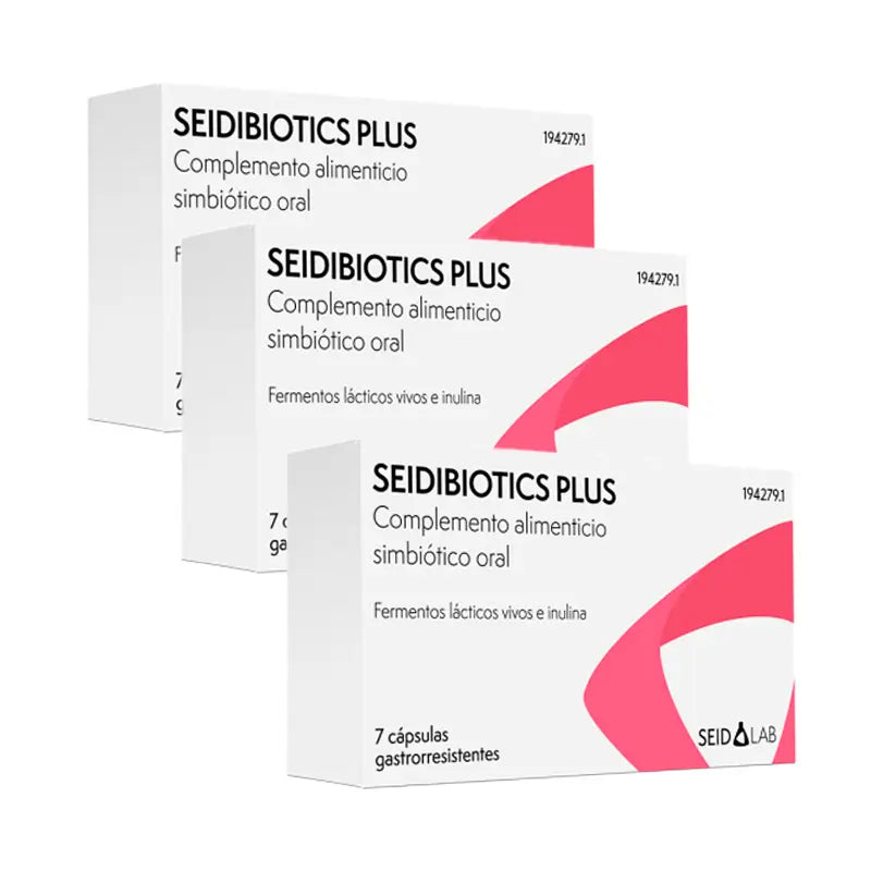 Embalagem 3 X Seidbiotics Plus, 7 Cápsulas