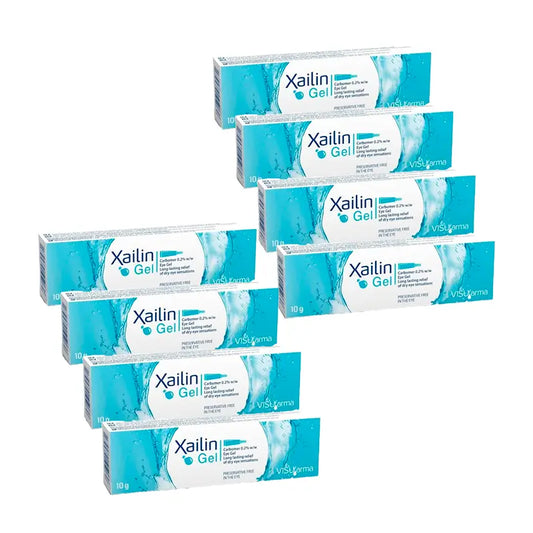 Embalagem 8 XAILIN Gel para a secura dos olhos, 10 g