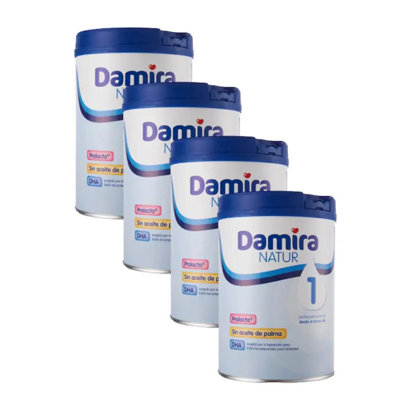 Pack 4 X Damira Natur 1 Leche de Inicio 800 gr