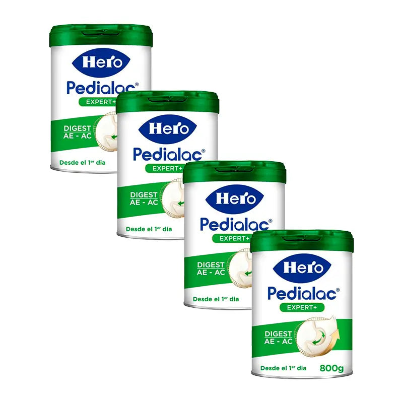 Embalagem 4 X Hero Baby Pedialac Digest Ae/Ac 800 g