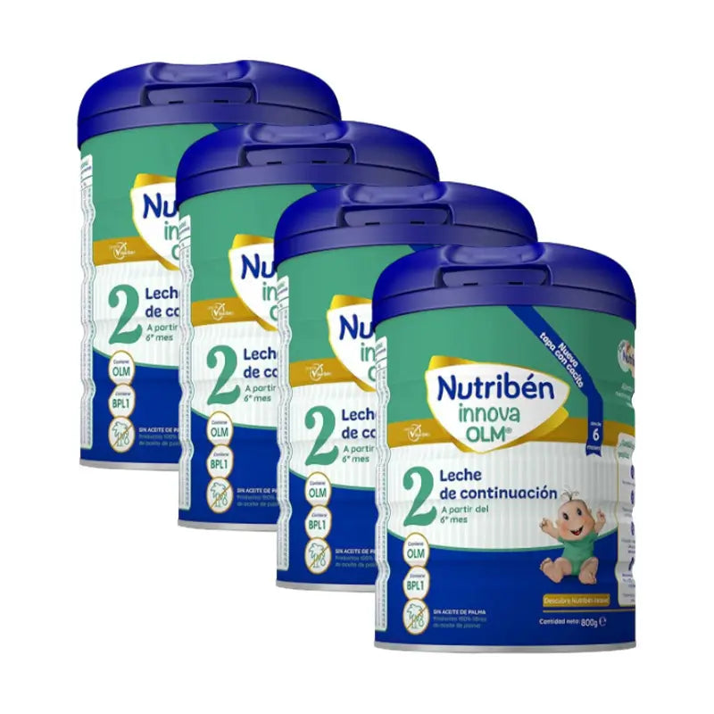 Pack 4 X Nutriben Leche Innova 2, 800 gr