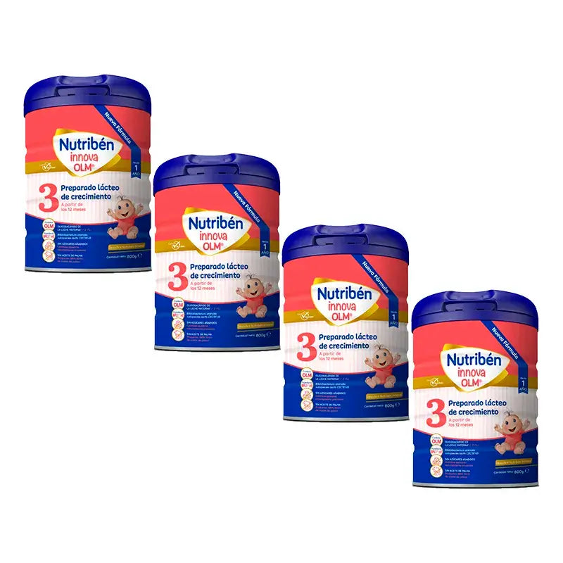 Pack 4 X Leite Nutriben Innova 3 OLM, 800 G