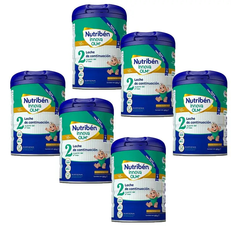 Pack 6X Leite Nutriben Innova 2, 800 g