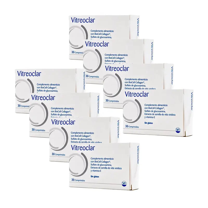 Pacote 8 Vitreoclar Eye Health Suplemento Alimentar 30 comprimidos