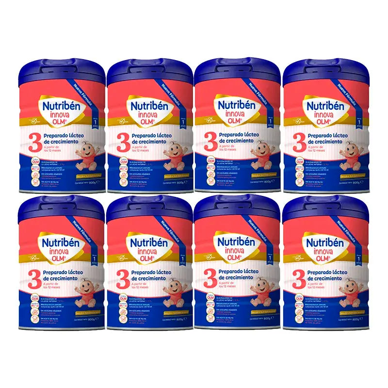 Pack 8 X Nutriben Innova 3 Leite OLM, 800 G