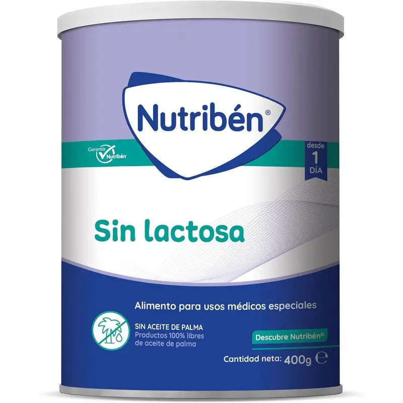 Embalagem 8 X Leite sem lactose Nutriben 1, 400 g