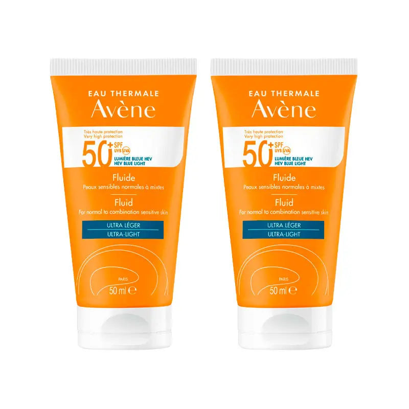 Avene Solar Fluido Oil-Free SPF50+ 2x50 ml