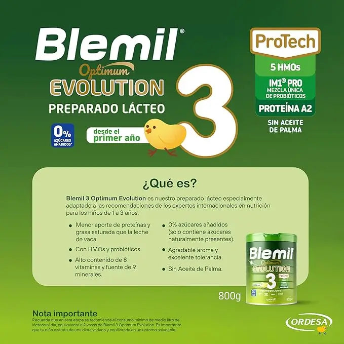 Blemil Optimum Evolution 3 Leite de Crescimento, 12X800 g