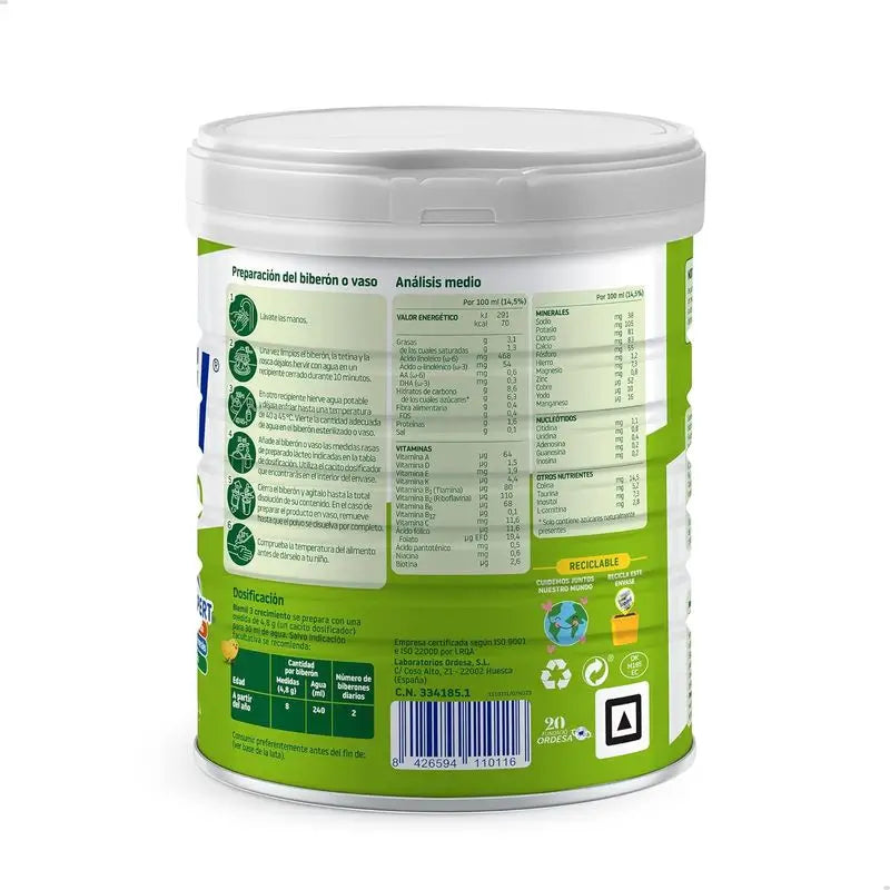 Blemil Plus 3 Pacote de Crescimento 0% Açúcar Adicionado, 4x800g