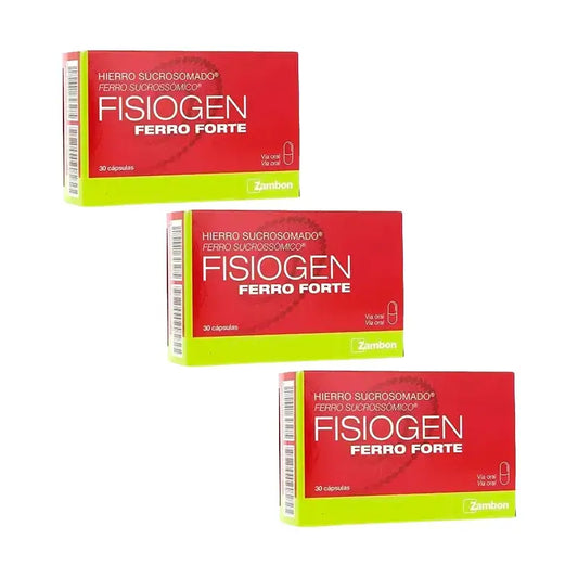 Fisiogen Ferro Forte Pack, 3x30 cápsulas