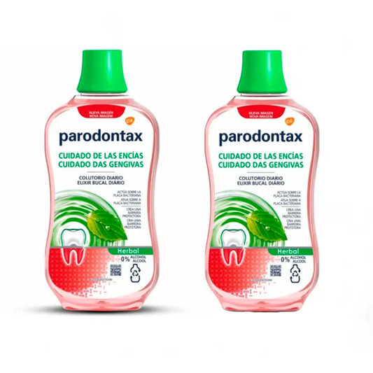 Parodontax Pack Elixir bucal diário à base de ervas para o cuidado das gengivas, 2 x 500 ml