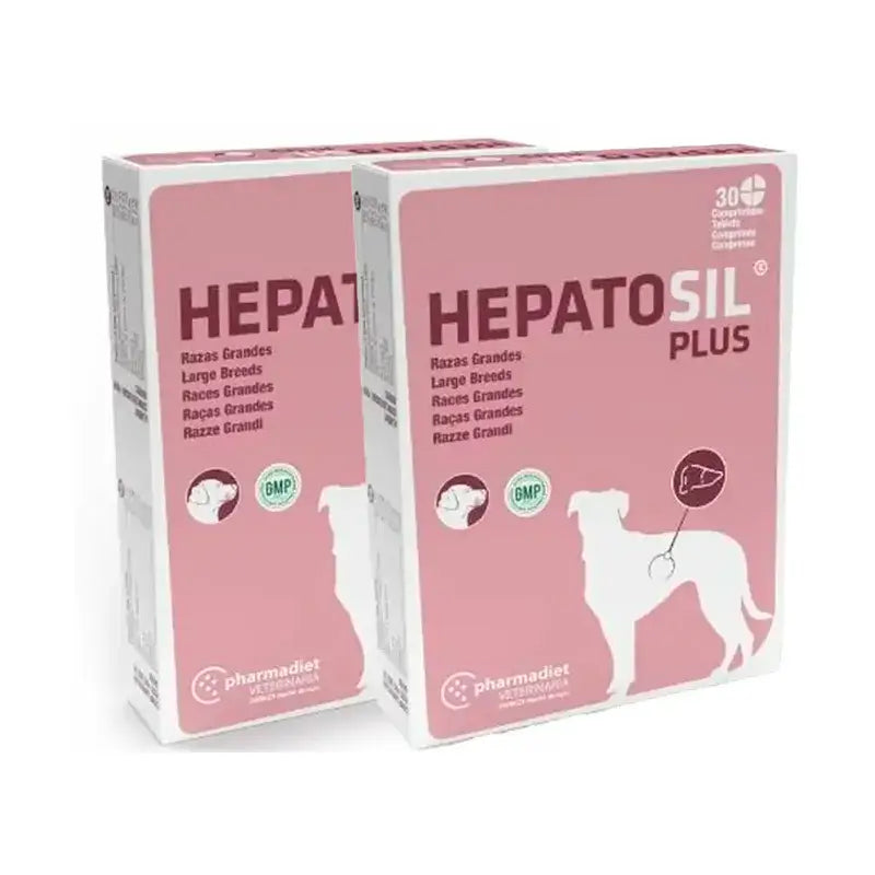 Pack Pharmadiet Hepatosil Plus Raça Grande, 30 Comprimidos 2 unidades