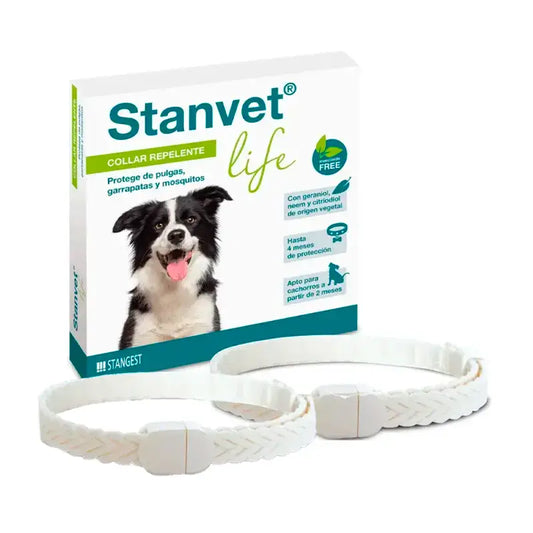 Pack Stangest Stanvet Life Coleira repelente para cães 2 unidades