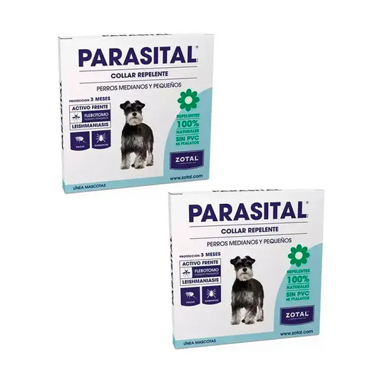 Pack Zotal Parasital Coleira Antiparasitária para Cães de Pequeno/Médio Porte 2 unidades