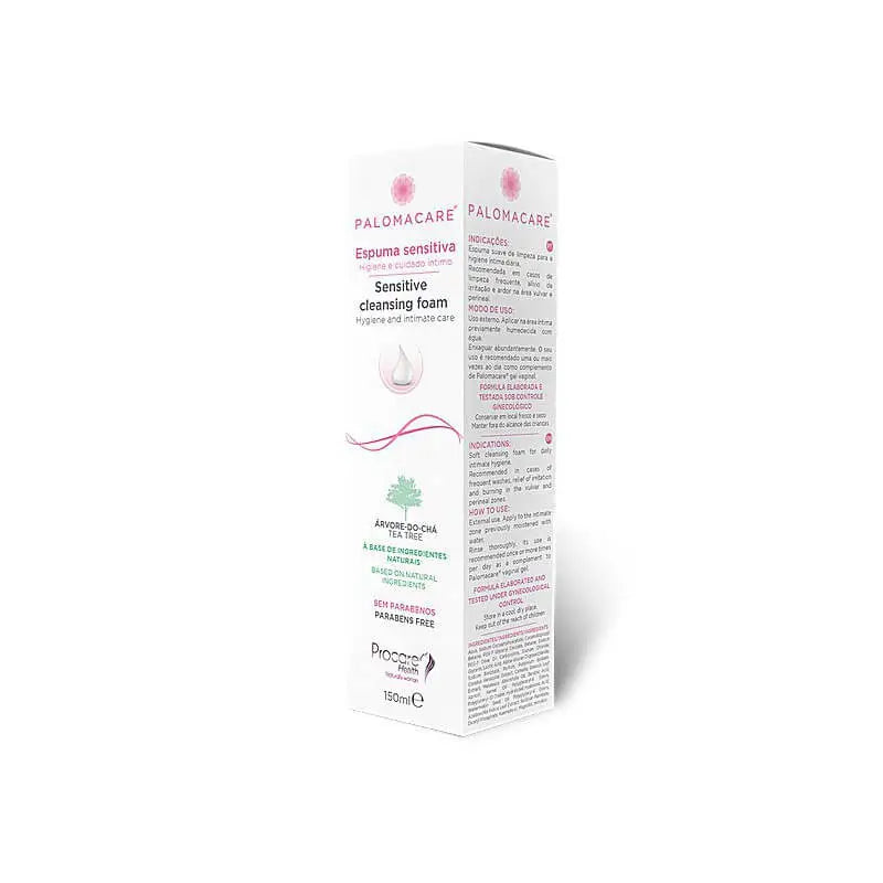 PALOMACARE espuma sensível espuma vulvovaginal lavagem 150 ml