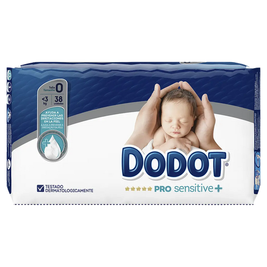 Dodot Pro Sensitive Pañales Talla 0 (Hasta 3 Kg) 38 unidades