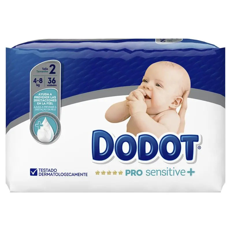 Dodot Pro Sensitive Pañales Talla 2 (4-8 Kg), 36 unidades