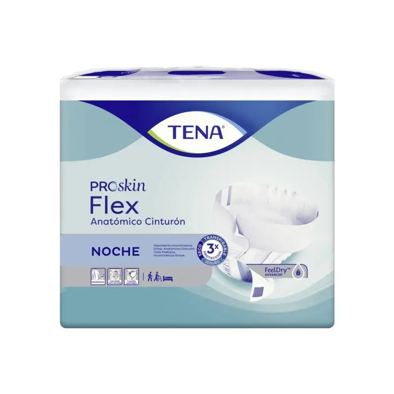 TENA Flex Pañal Anatómico Cinturón Talla Grande Noche 20 unidades