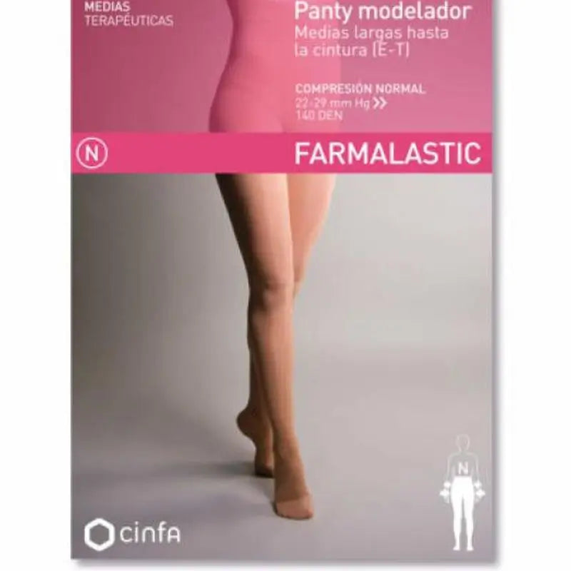 Farmalastic Panty Compresión Normal Con Modelador T.Extra Grande Color Negro