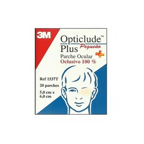 3M Opticlude Plus Parche Ocular Tamaño Pequeño 6 x 5 cm 20 unidades