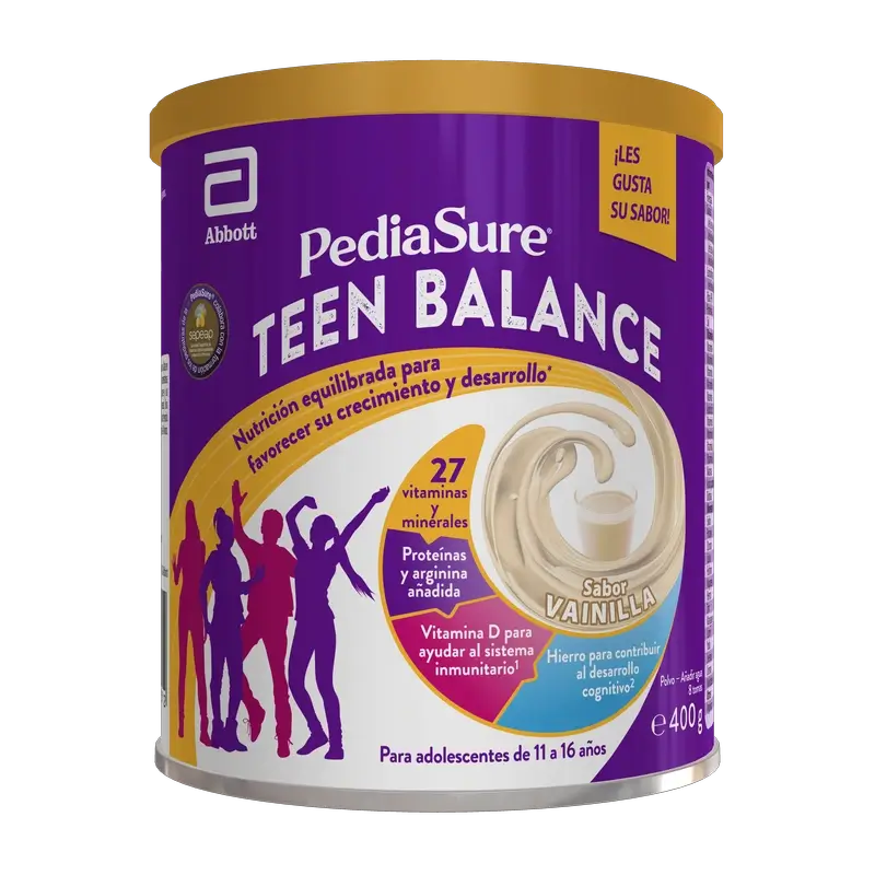 Pediasure Teen Balance Baunilha em Pó Suplemento Alimentar para Adolescentes com Vitaminas, Proteínas, Minerais , 400 g