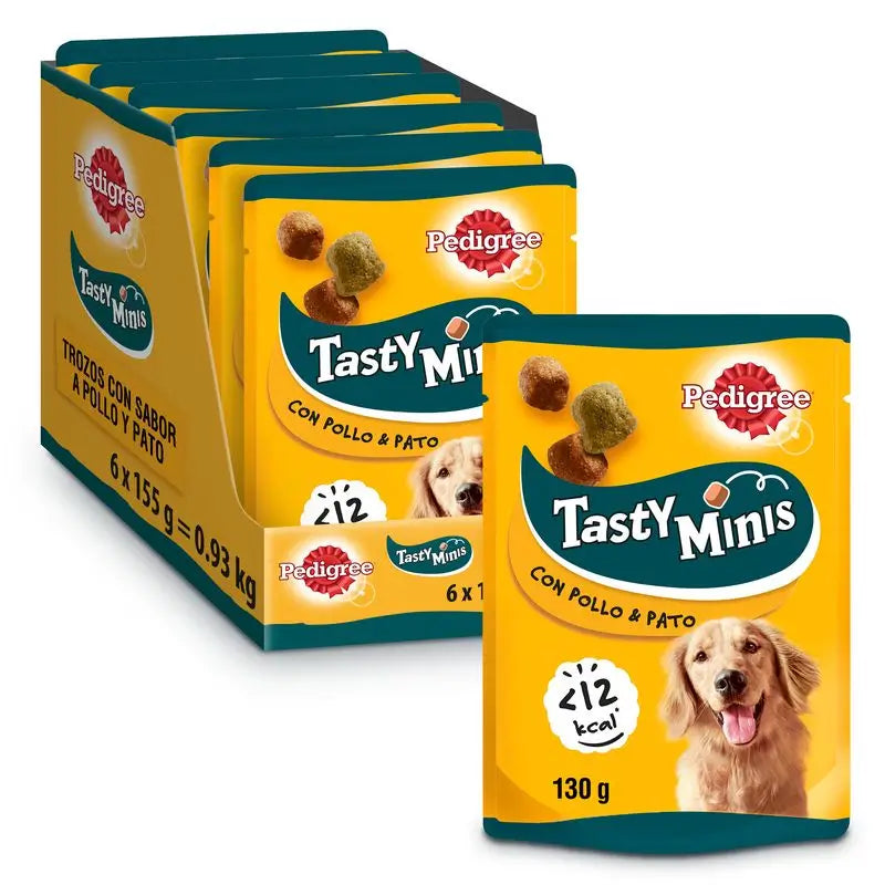 Pedigree Tasty Bites Cubos Mastigáveis Ave 6X130Gr