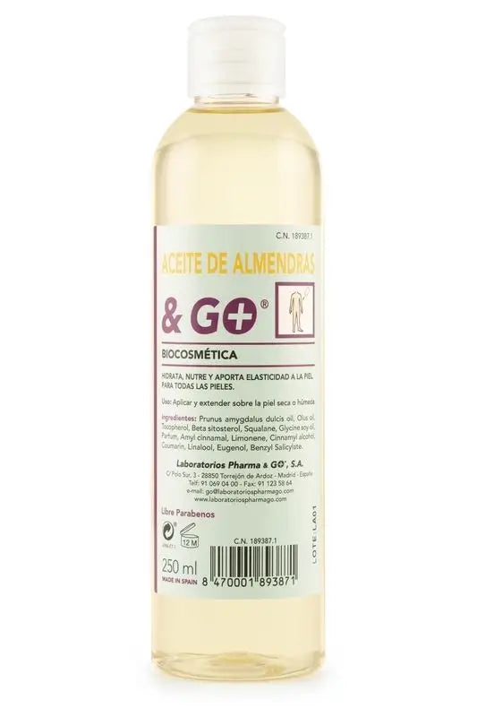 Pharma & Go Óleo de Amêndoas Doces 250Ml.