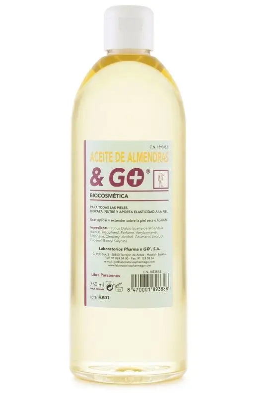 Pharma & Go Óleo de Amêndoas Doces 750Ml.