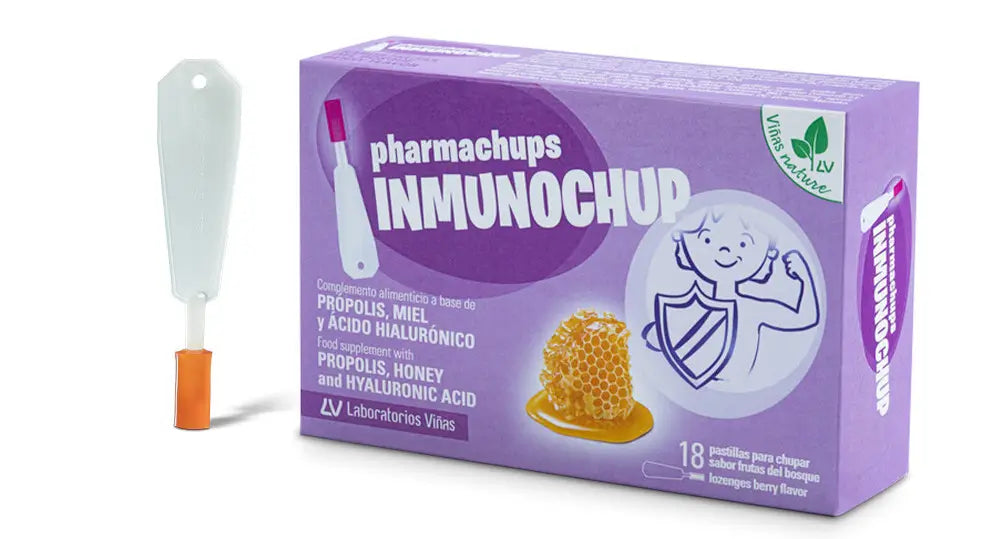 Pharmachups Inmunochups Sabor a frutos da floresta , 18 pastilhas