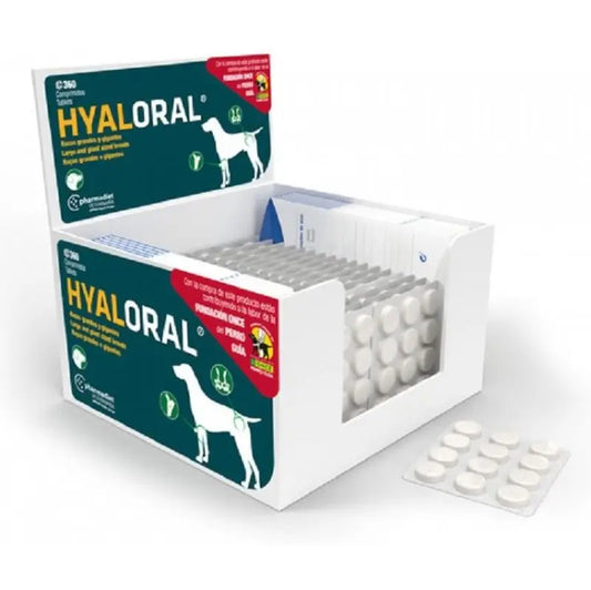 Pharmadiet Hyaloral para Cães de Raças Grandes e Gigantes, 360 Comprimidos