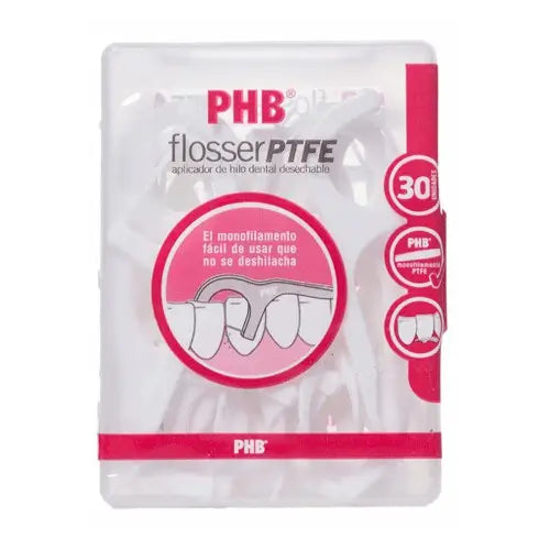 PHB FLOSSER PTFE APLICADOR DE HILO DENTAL DESECHABLE 30 UNIDADES